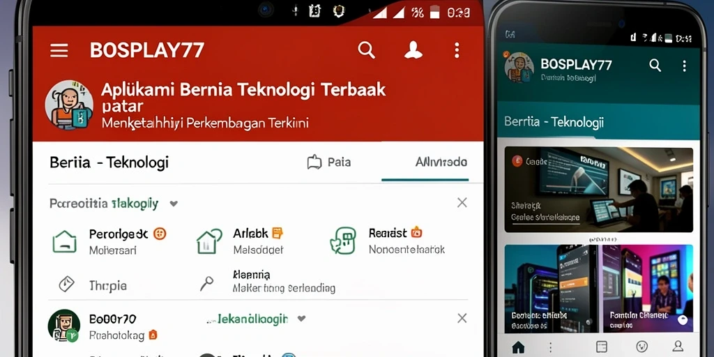 Antarmuka aplikasi BOSPLAY77 yang modern dan informatif.