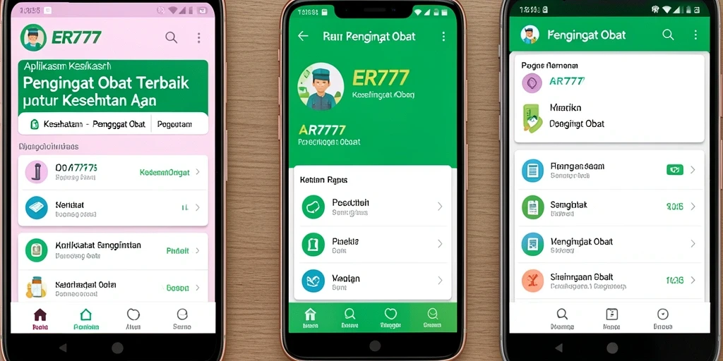 Antarmuka aplikasi ER777 yang modern dan ramah pengguna.