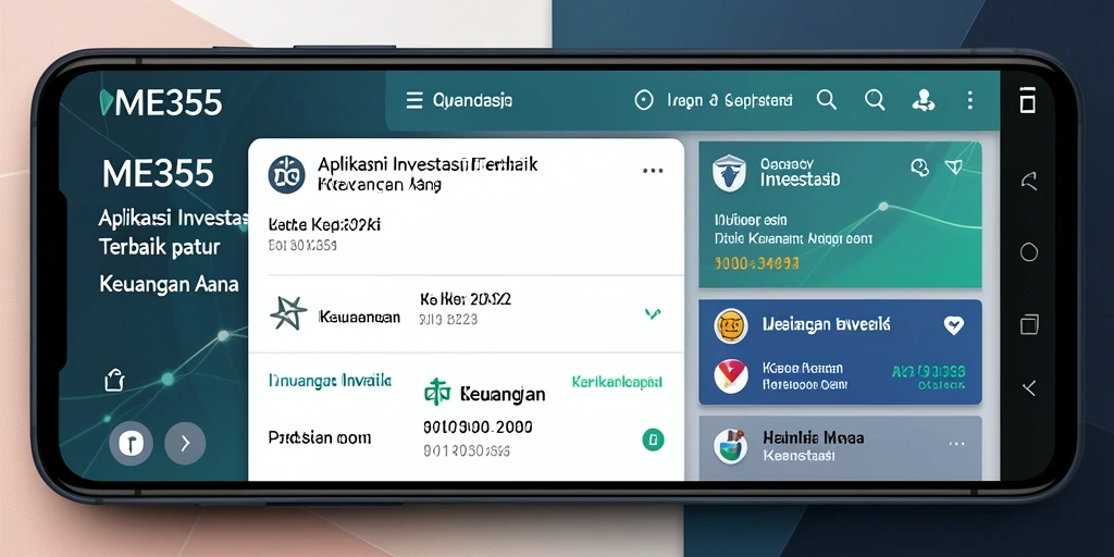 Antarmuka aplikasi ME355 menampilkan fitur Investasi yang canggih dan mudah digunakan.