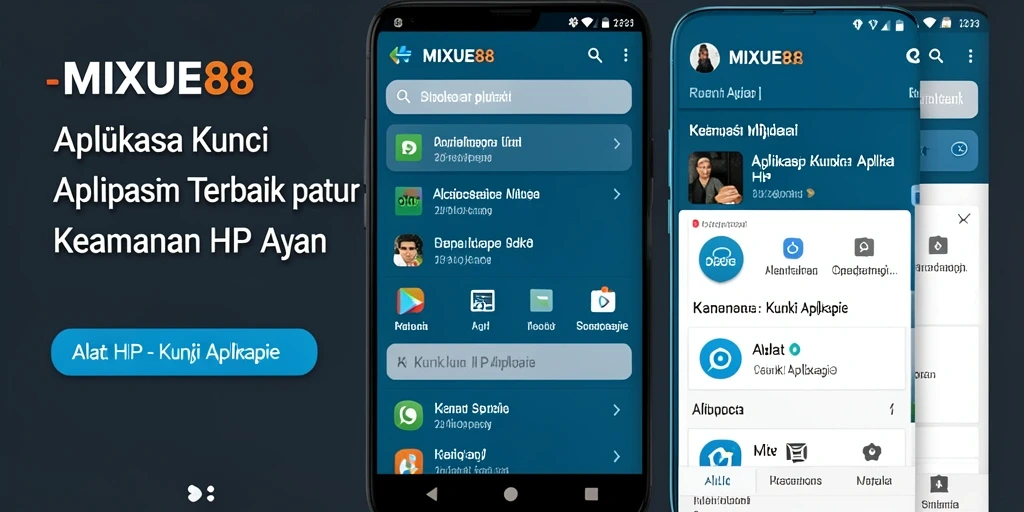 Antarmuka pengguna MIXUE88 untuk penguncian aplikasi yang aman.