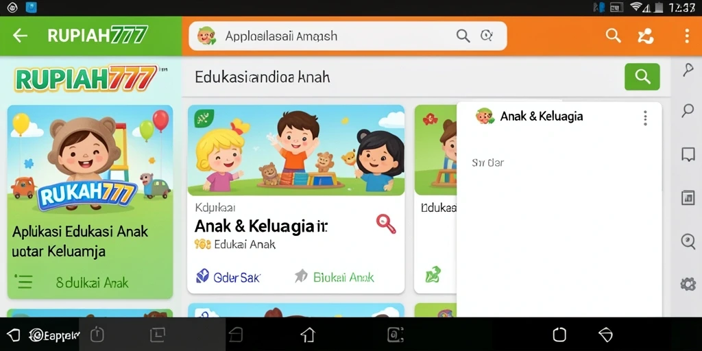 Tampilan antarmuka RUPIAH777 yang ramah anak dan interaktif.